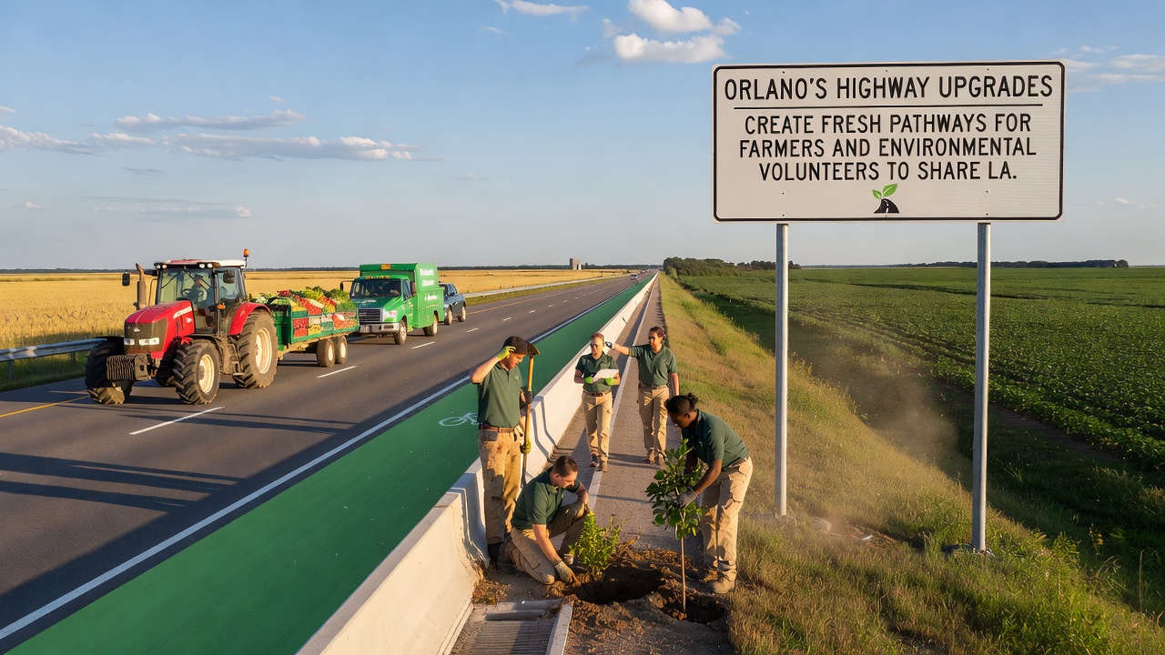 Environmental volunteers working alongside upgraded pathways near Orlano lakefront